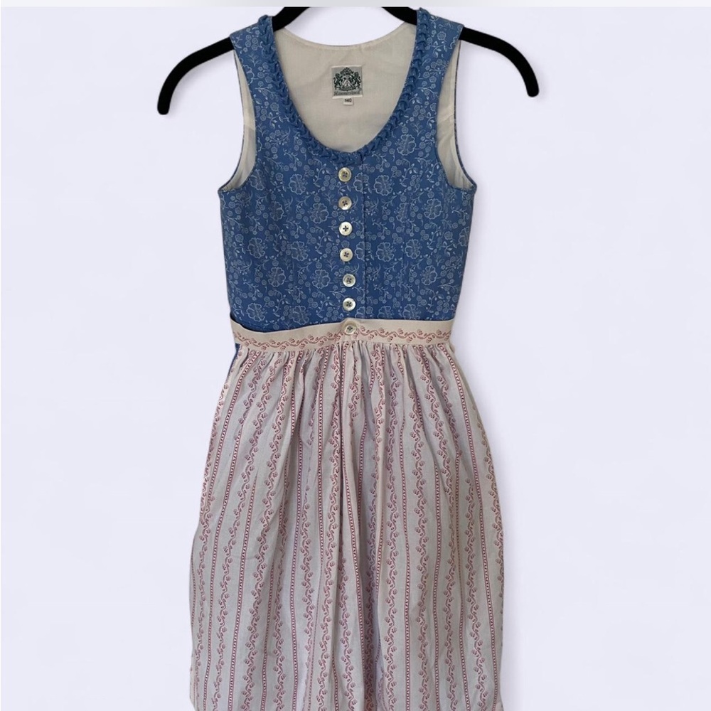 Authentic German Dress with apron by Hammerschmid 100% cotton Bavarian dirndle